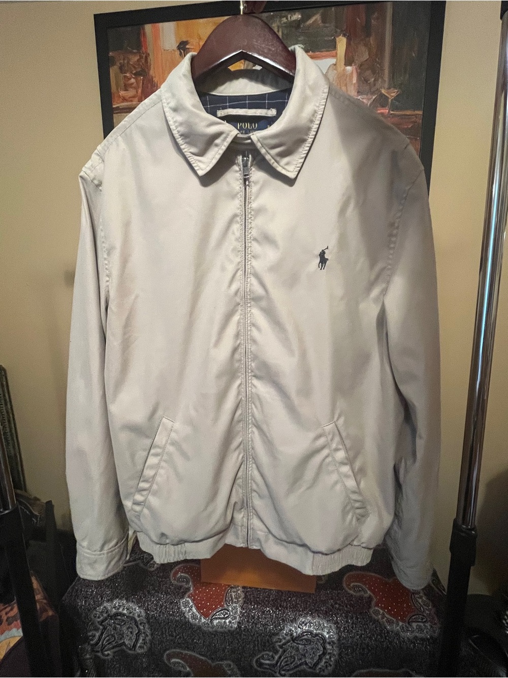 Polo Golf Ralph Lauren Mens Harrington Jacket Tan - Size Medium